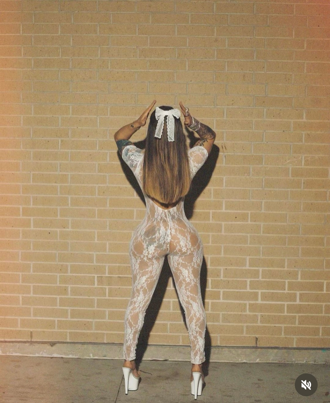 Long Lace Me Bodysuit