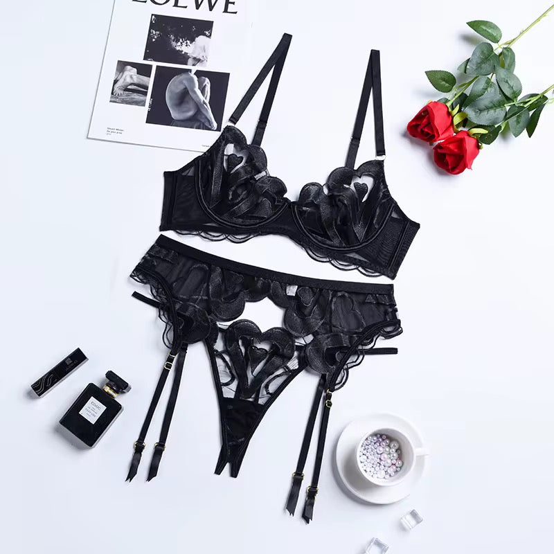 Need Your Loving Lace 3 Piece Garter Set